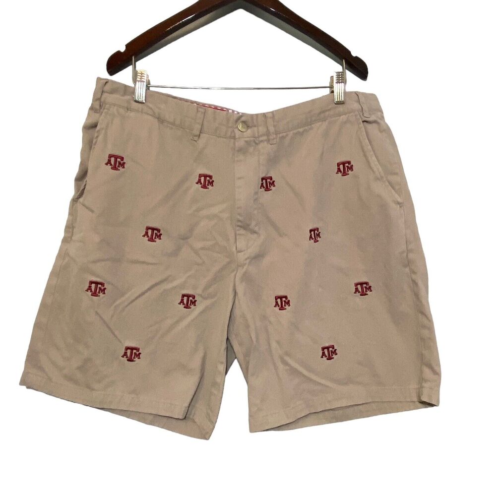 Texas A&M Pennington Bailes Stadium Shorts Khaki Tan Shorts Men's Sz 40 Aggies